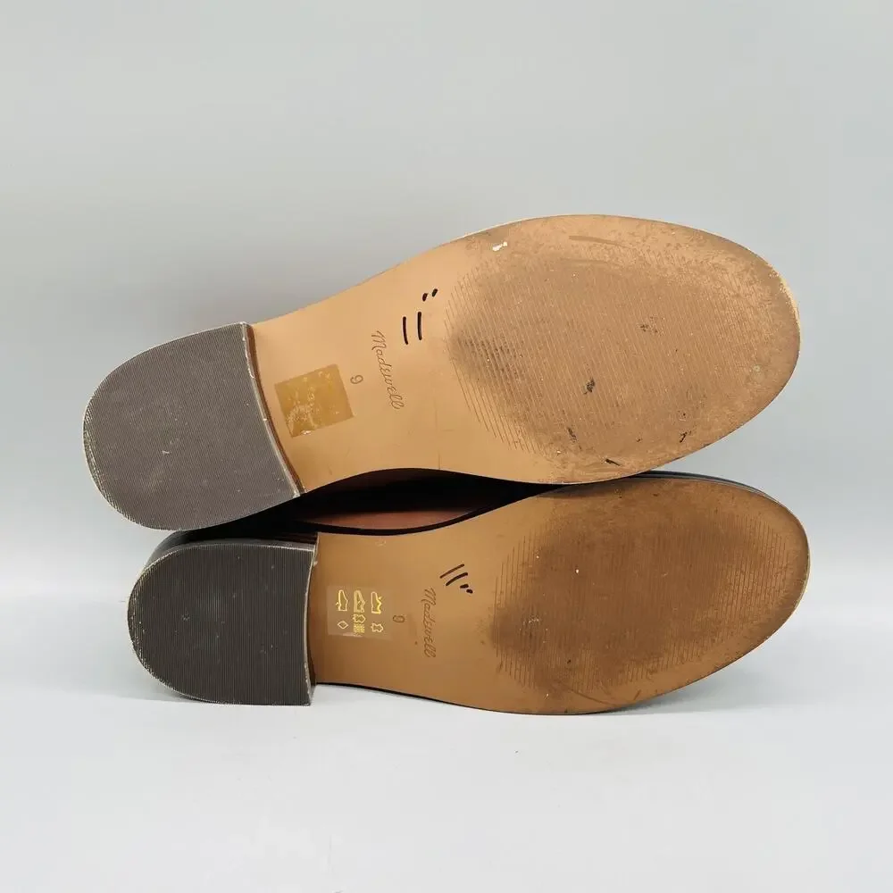Madewell Shoes Womens 9 Brown Leather Vernon Penny Loafer Flats Slip On Casual